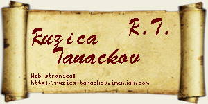 Ružica Tanackov vizit kartica